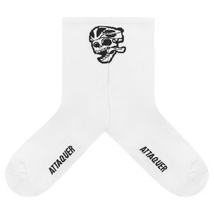 Socks Skull Logo White