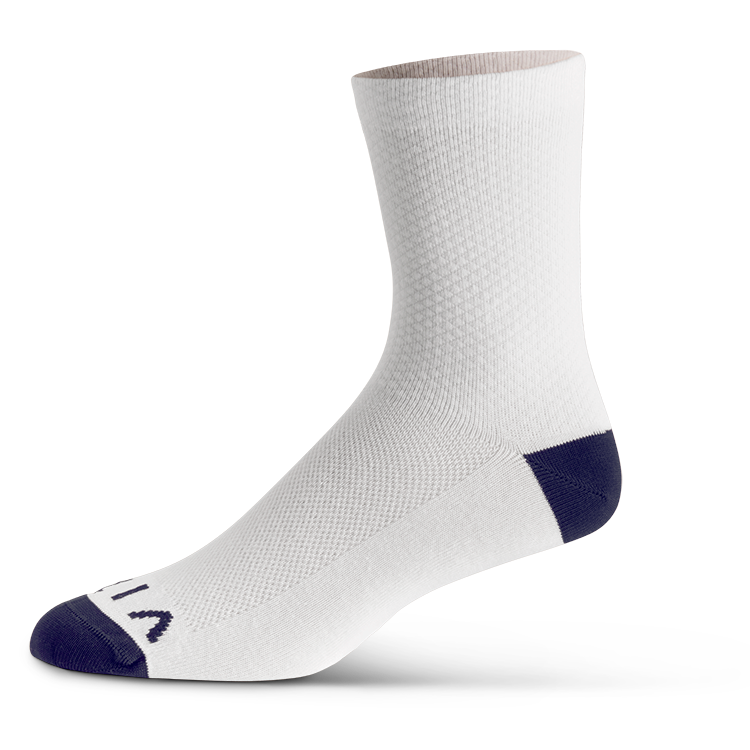 Socks White V Stripe
