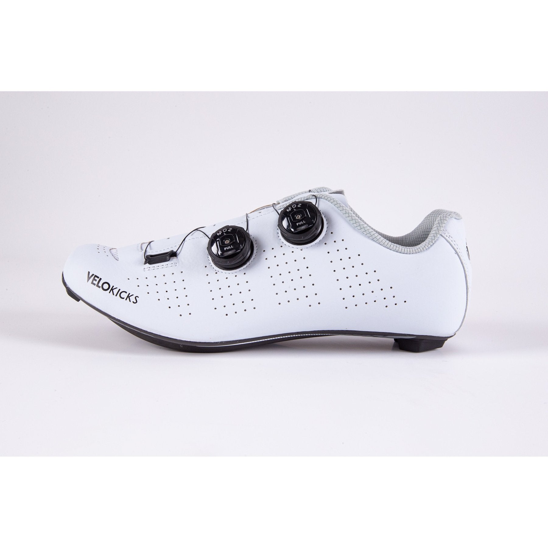 Velokicks Blanco Dials - White Road Cycling Shoes